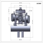Nuovo motore DLE128HD 7.4kw doppio cilindro due tempi raffreddato ad acqua generatore di elettricità ibrido benzina elettrico aereo UAV